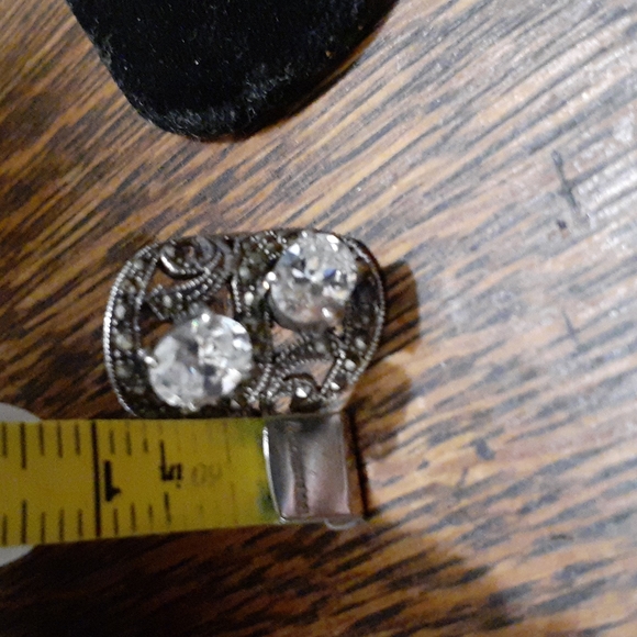 STERLING SILVER RING TWO CZ/ MARACSITE 925 Size 6.5 NEW - Picture 4 of 6